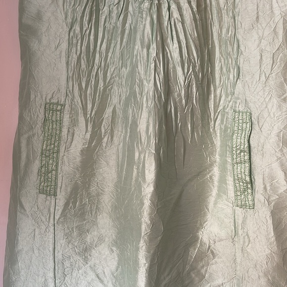 Calypso 100% Silk Resort Dress Mint Seafoam Tank Mini S - Picture 3 of 6